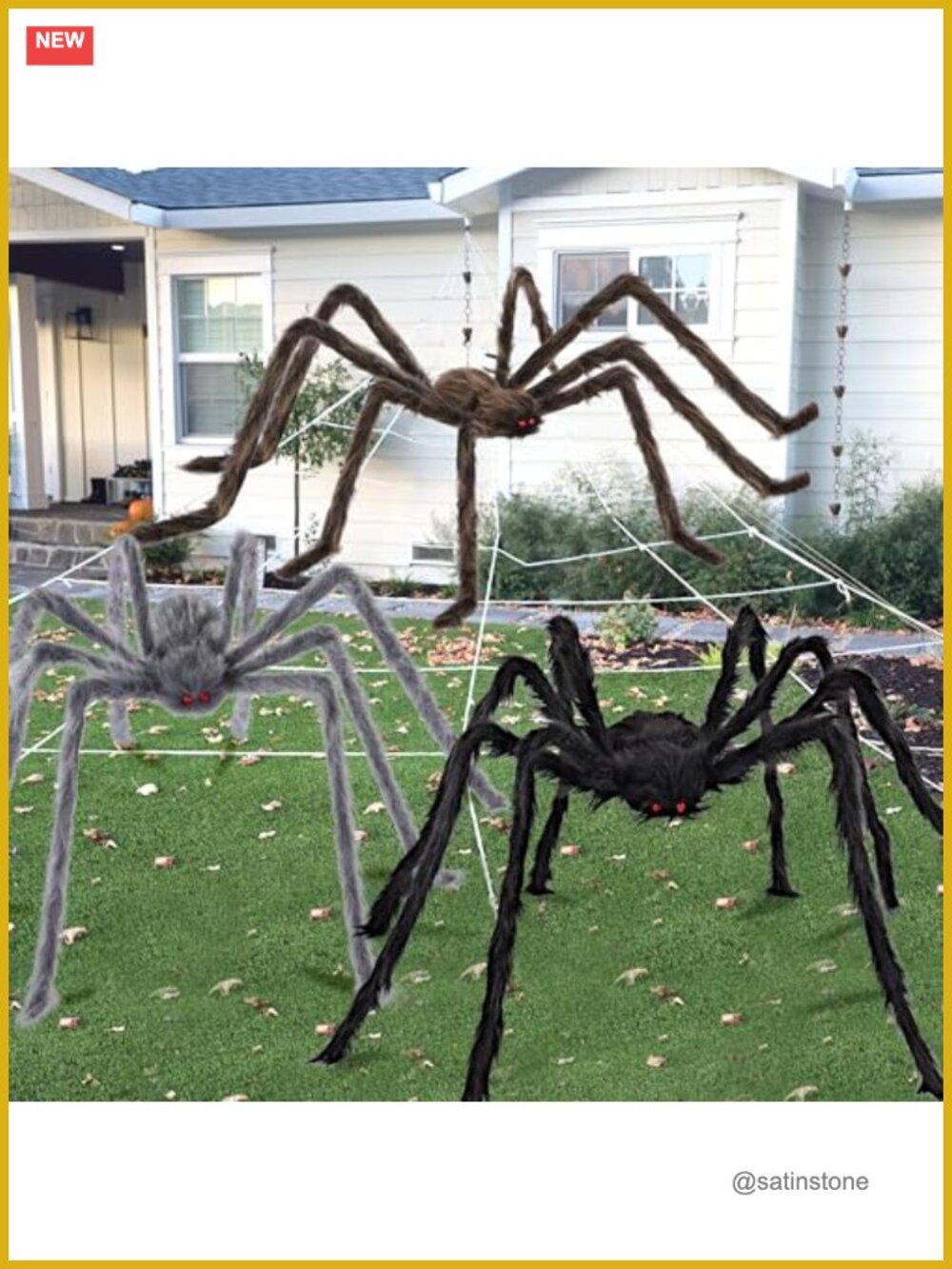 JOYIN Set of 3 Large Spooky Halloween Outdoor Decorations